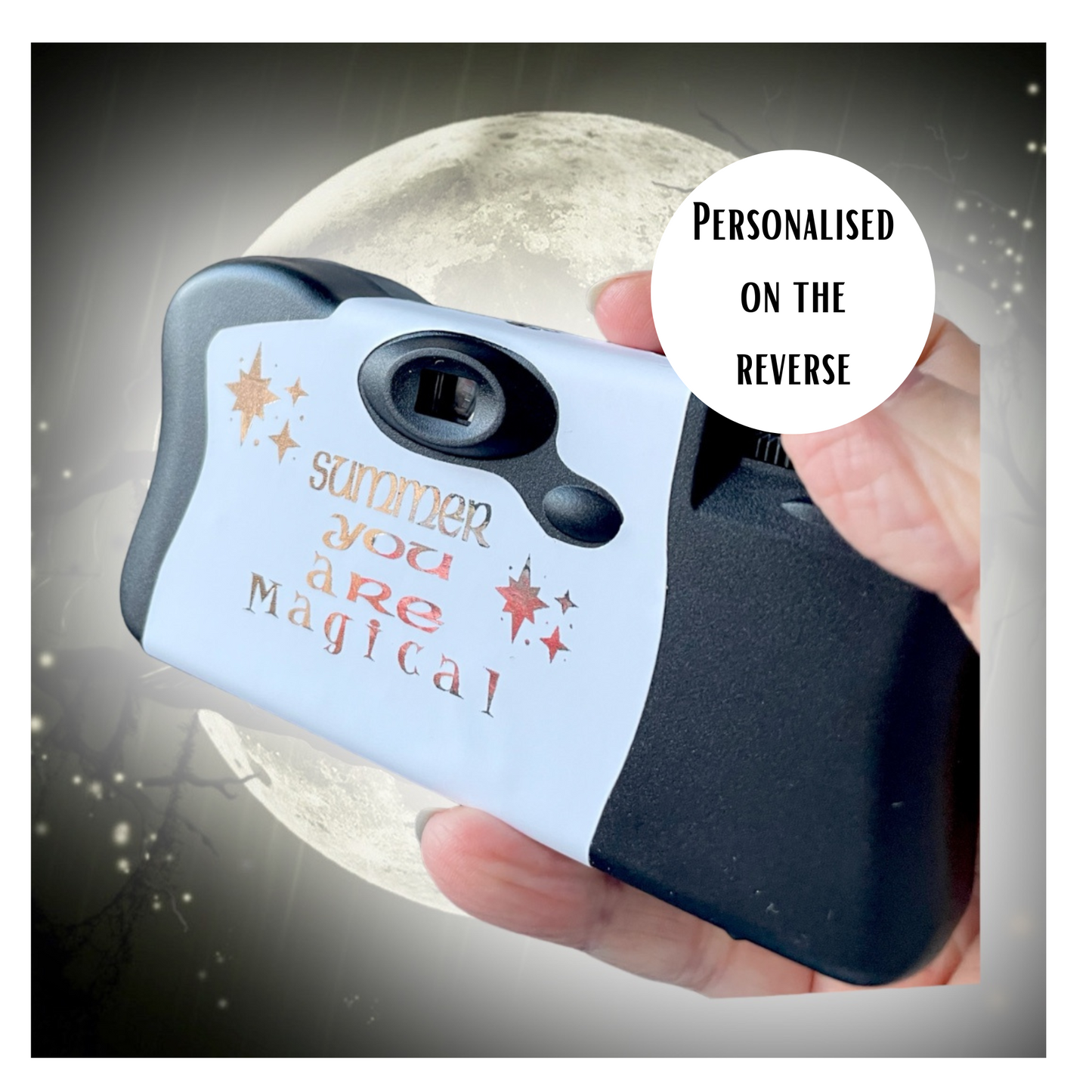 Kids Witchy Theme Birthday Disposable Camera Stickers