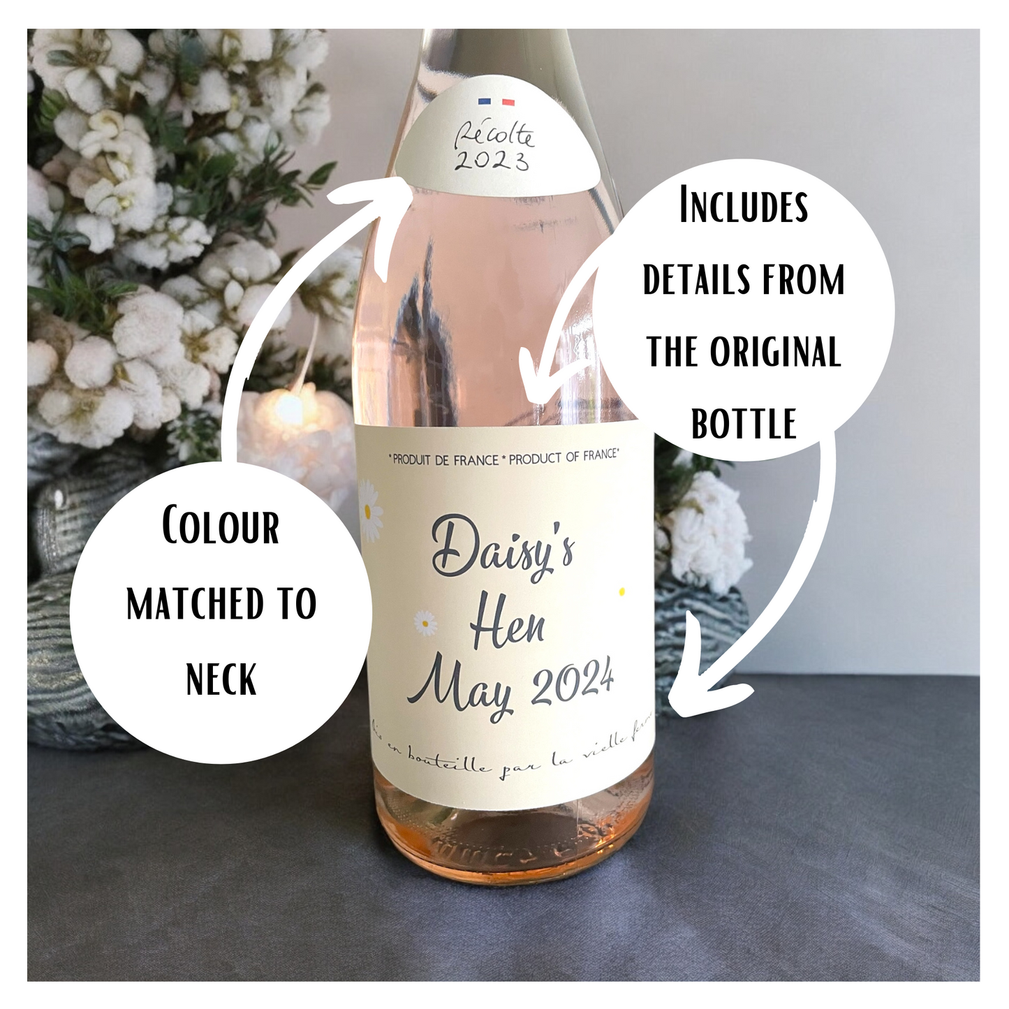 Hen Party Personalised Wine Bottle Label