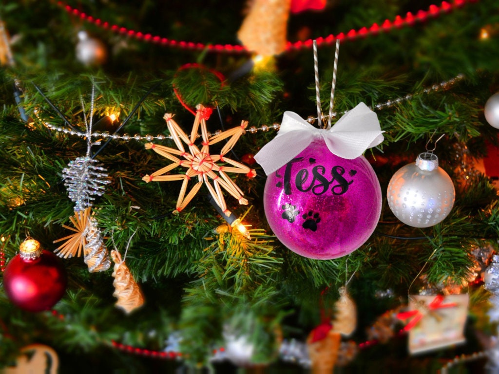 Pet Name Baubles for Christmas Trees