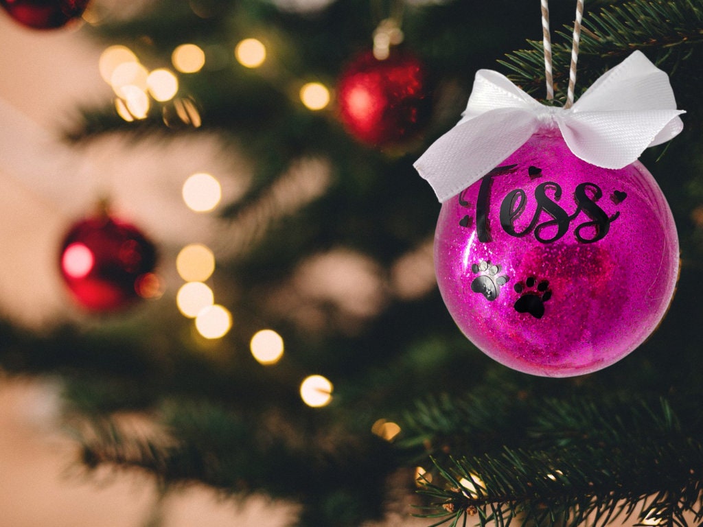 Pet Name Baubles for Christmas Trees