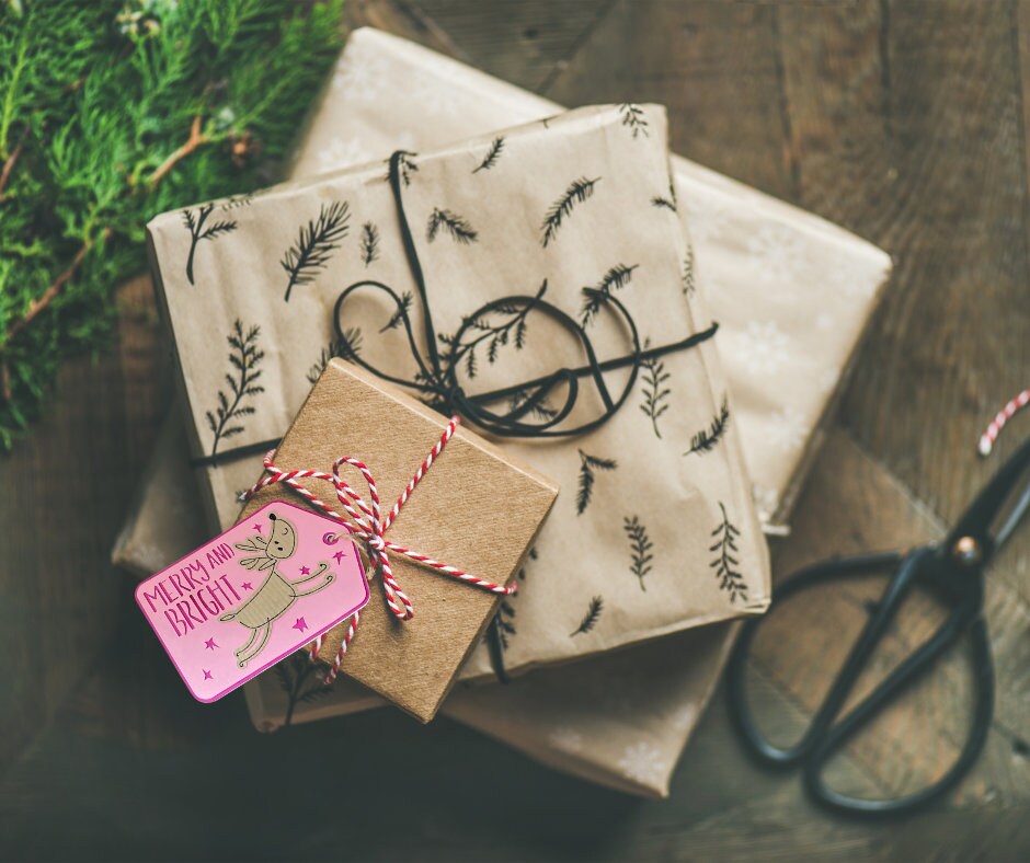Christmas Reindeer Festive Gift Tags Set of 6, 12, 18 or 24
