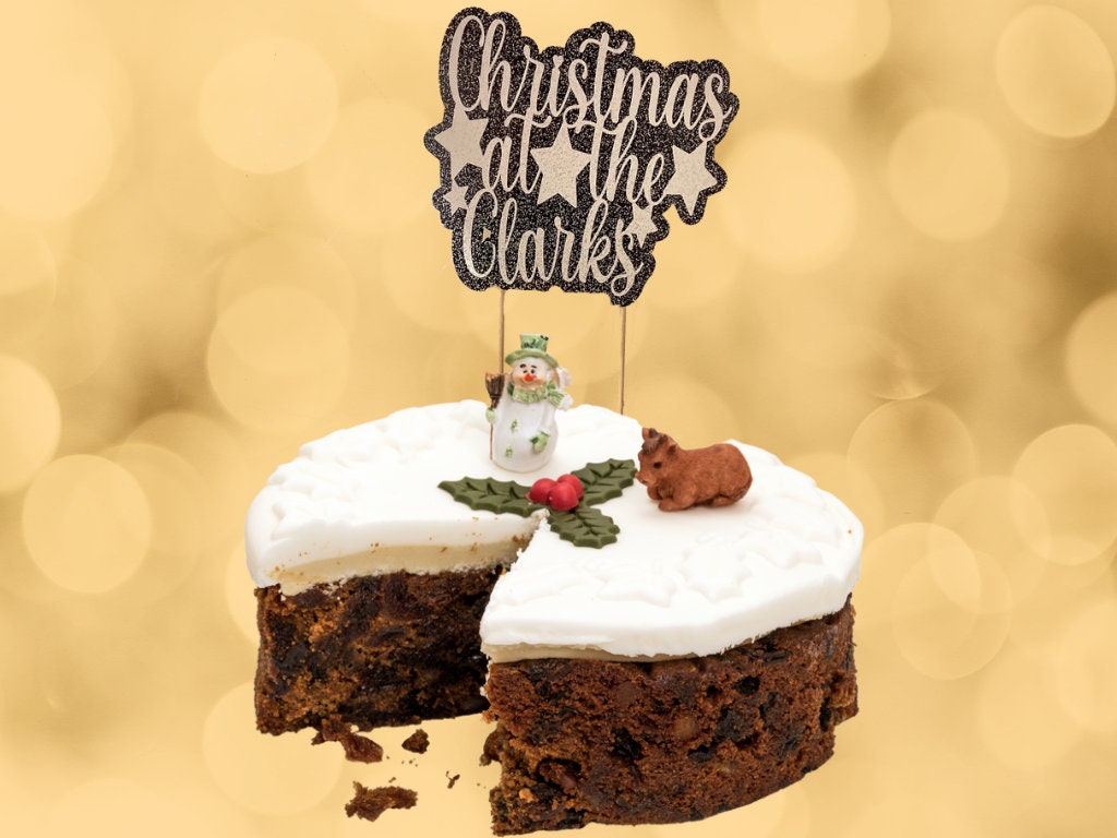 Large Christmas Cake Topper Personalised with your Surname