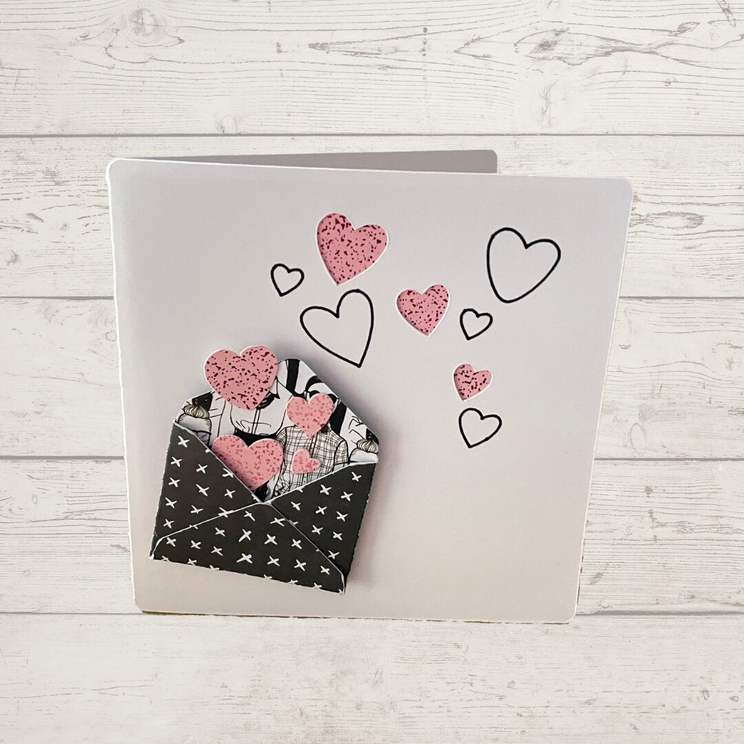 Bursting with Love 3D Envelope Anniversary Card