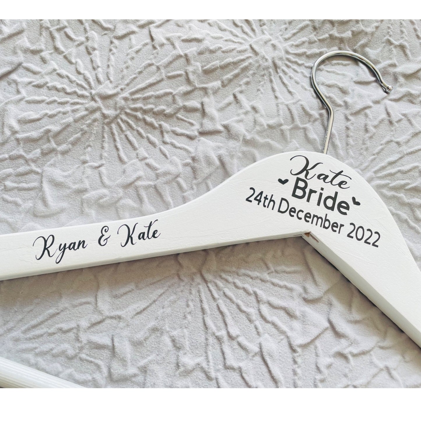 Personalised Wedding Dress Hangers for Bride, Maid of Honour and Bridesmaids