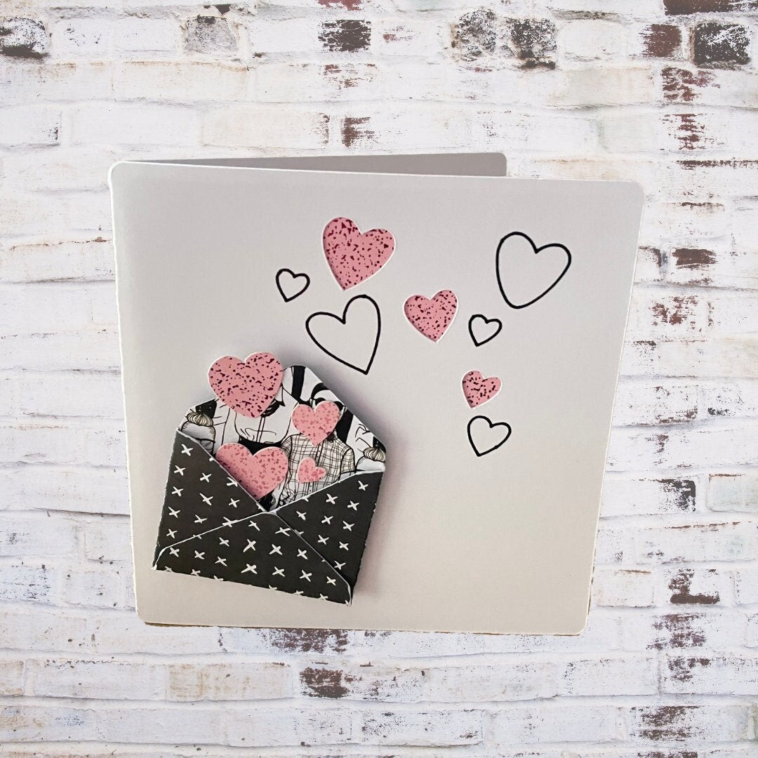 Bursting with Love 3D Envelope Anniversary Card