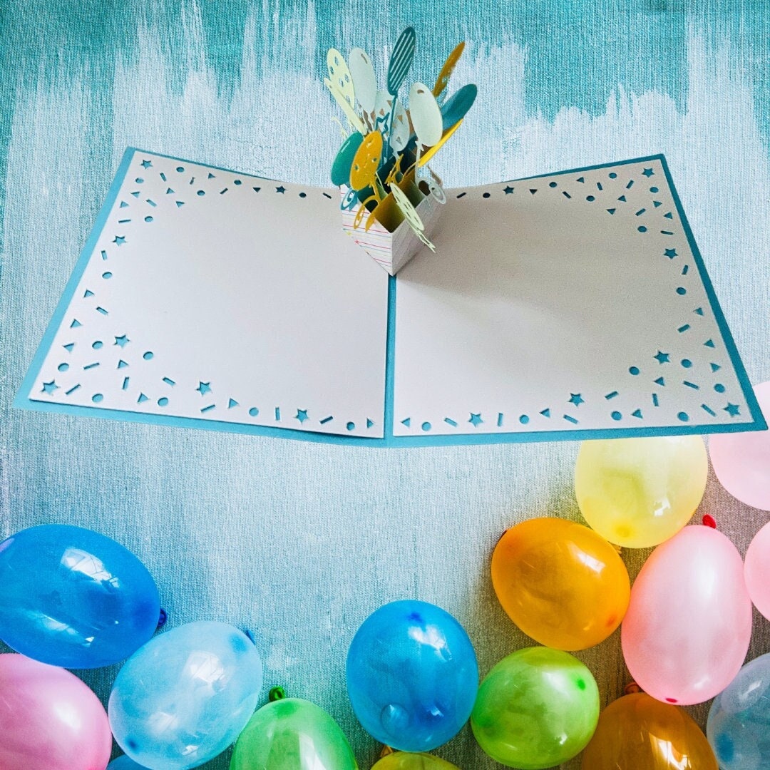 Personalised Pop Up Balloon Birthday Card for Husband, Big Birthday Keepsake Greetings Card for Him, Congratulations Card for Difficult Men