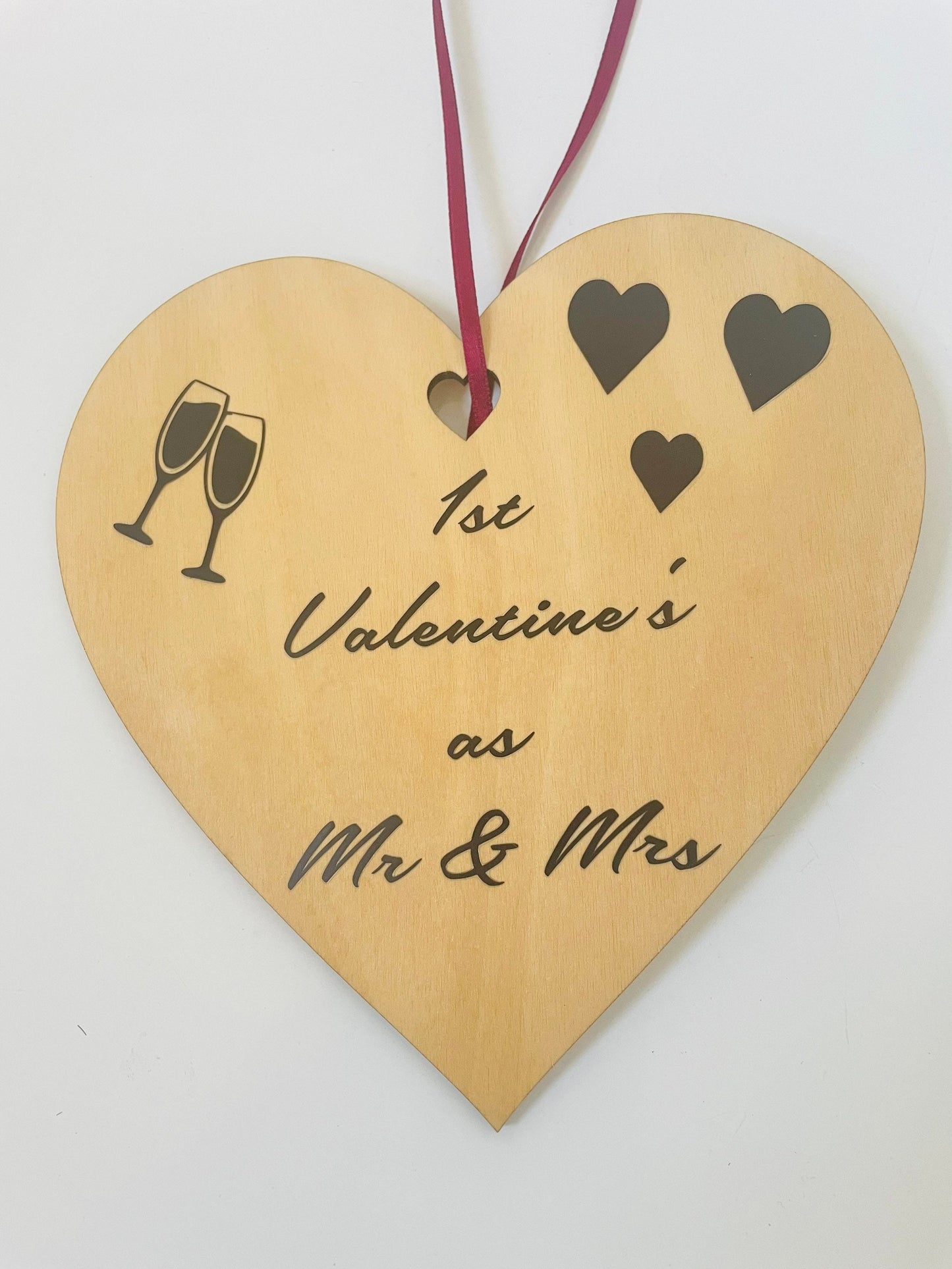 First Valentine's Day as Mr and Mrs Heart Gift