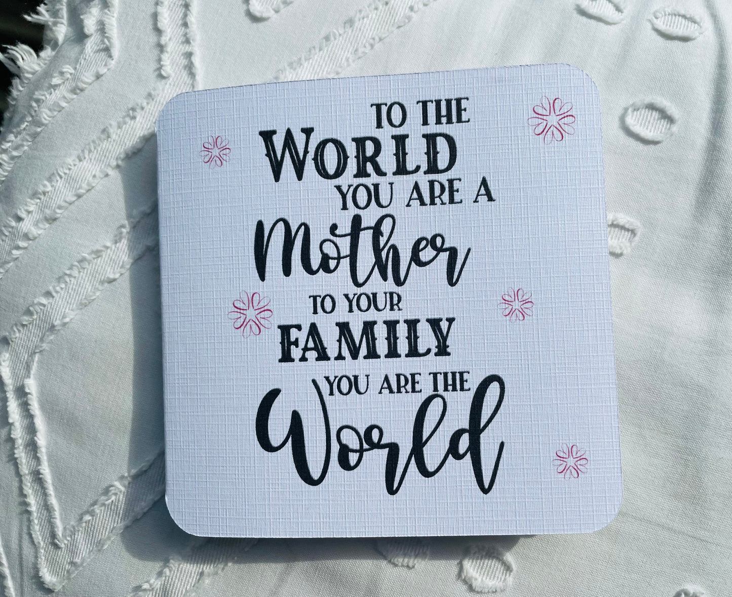 You Are The World Mum Happy Birthday Card, Heartfelt Handmade Special Message Card to The Family You Are The World Greetings Card for Mom