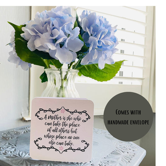 Sympathy Card Loss of Mother with Heartfelt Message Handmade Bereavement Card with Sentimental Verse Mother in Heaven Condolence Gift