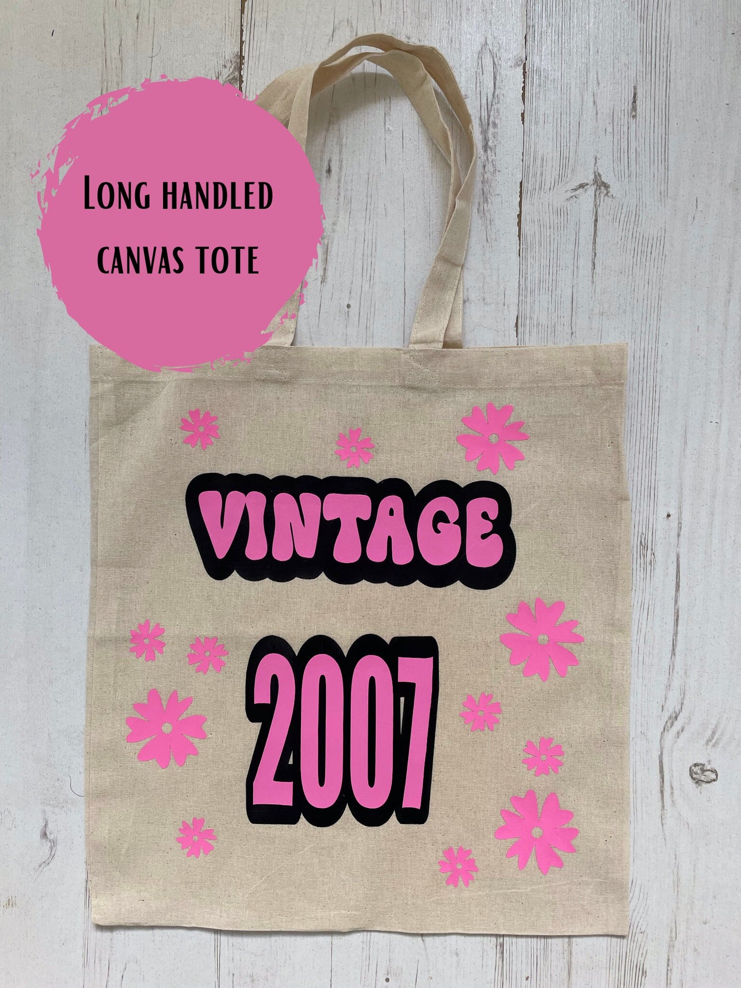 2007 Vintage Year Tote Bag